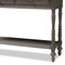 Baxton Studio Noemie Country Cottage Farmhouse Brown Finished 2-Drawer Console Table 146-8184 - alternate 6